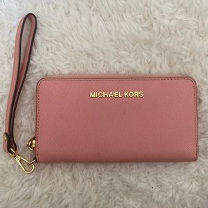 Light Pink MK Wristlet Wallet